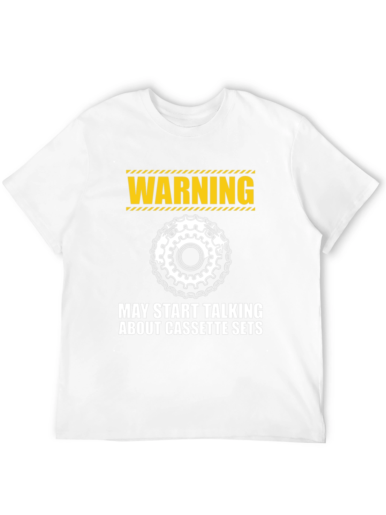 Warning: Cassette Sets T-Shirt - Cycling Enthusiast Apparel