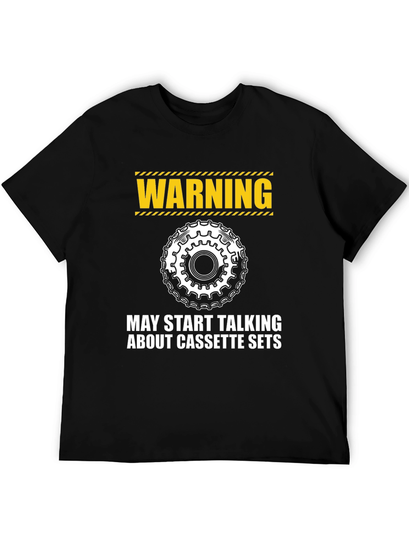 Warning: Cassette Sets T-Shirt - Cycling Enthusiast Apparel
