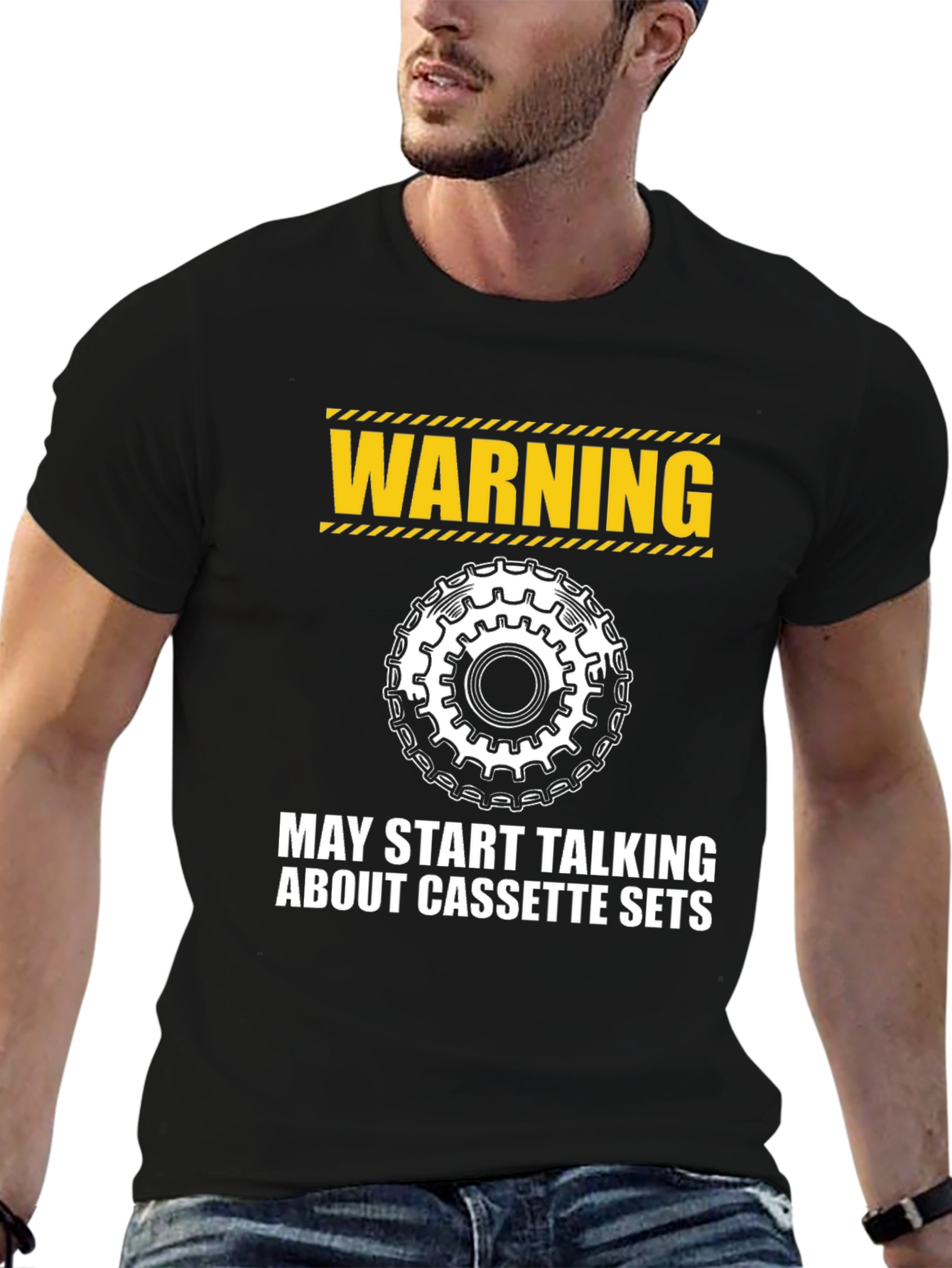 Warning: Cassette Sets T-Shirt - Cycling Enthusiast Apparel