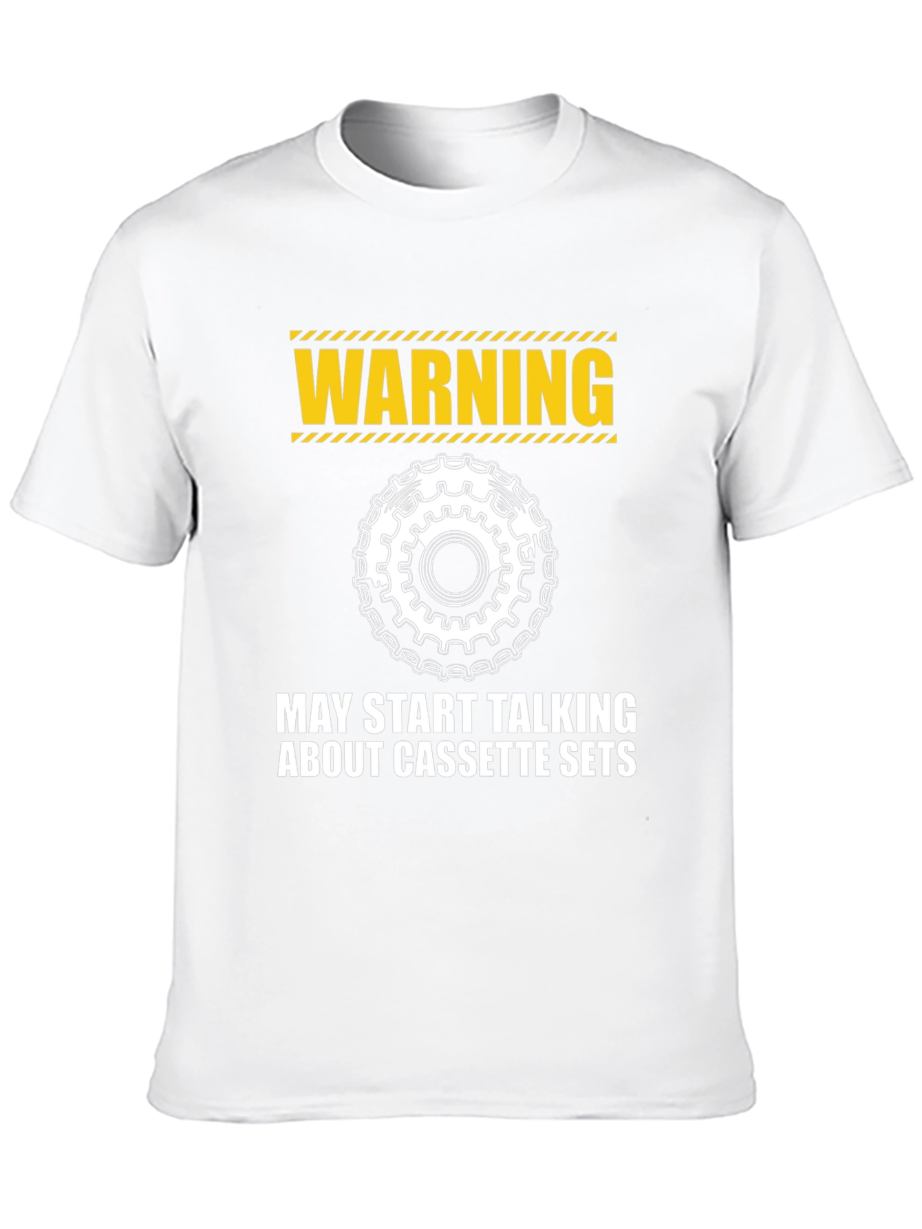Warning: Cassette Sets T-Shirt - Cycling Enthusiast Apparel