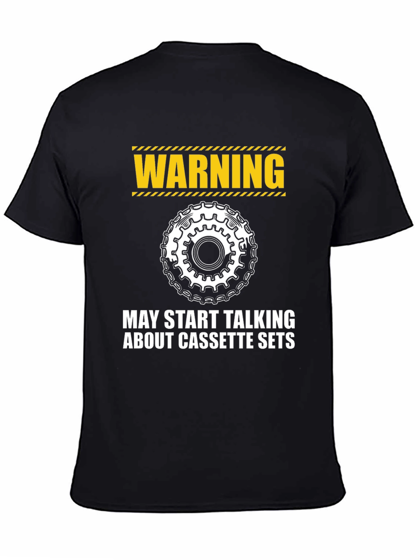 Warning: Cassette Sets T-Shirt - Cycling Enthusiast Apparel