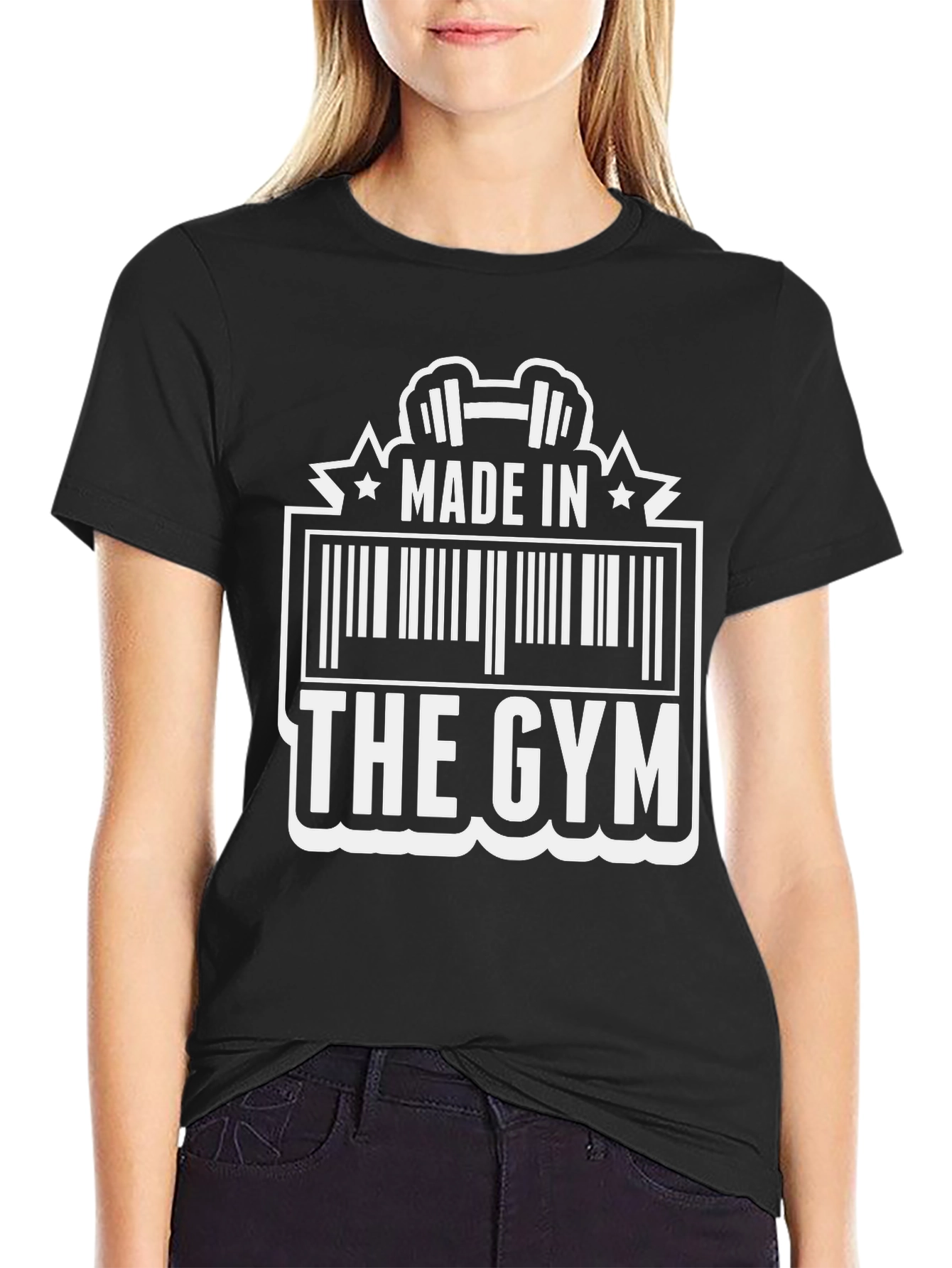 Made in The Gym Barcode Graphic Tee - Black