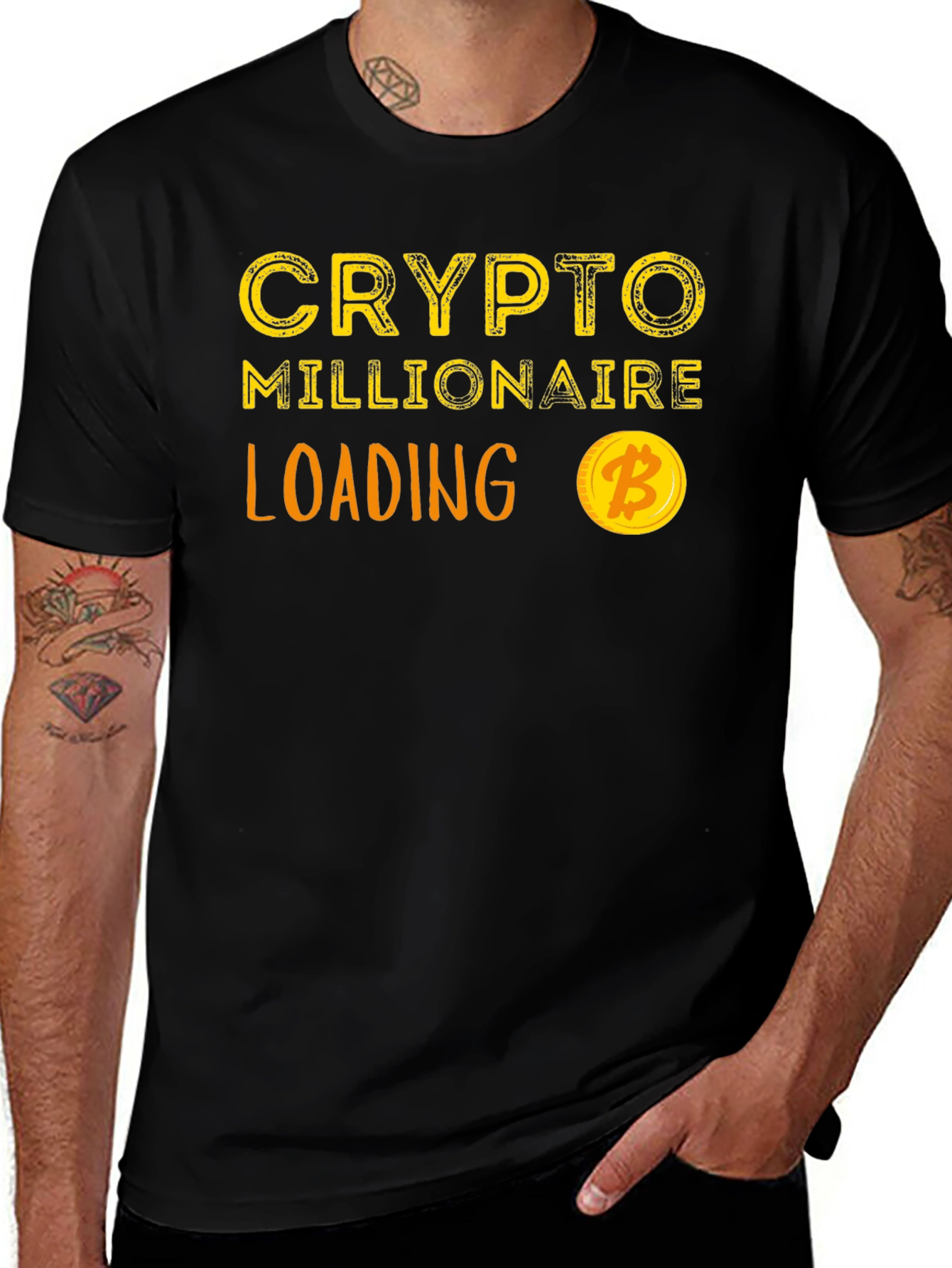 Crypto Millionaire Loading Black T-Shirt