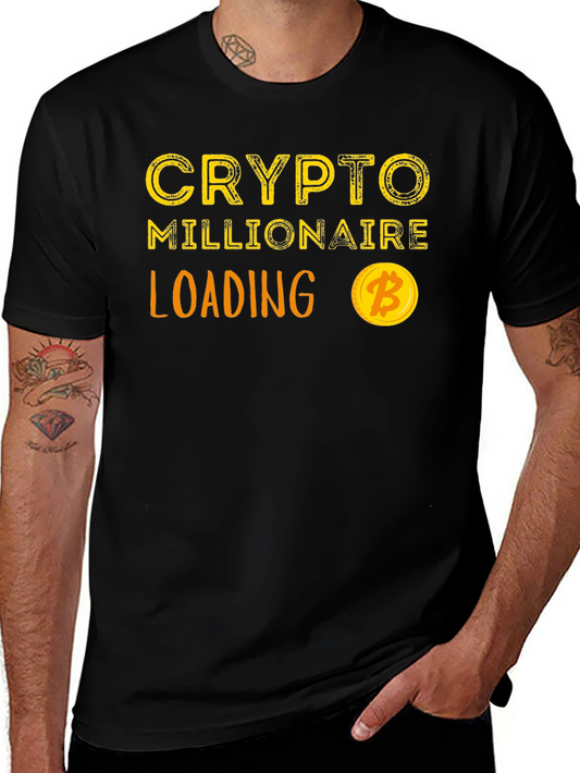 Crypto Millionaire Loading Black T-Shirt