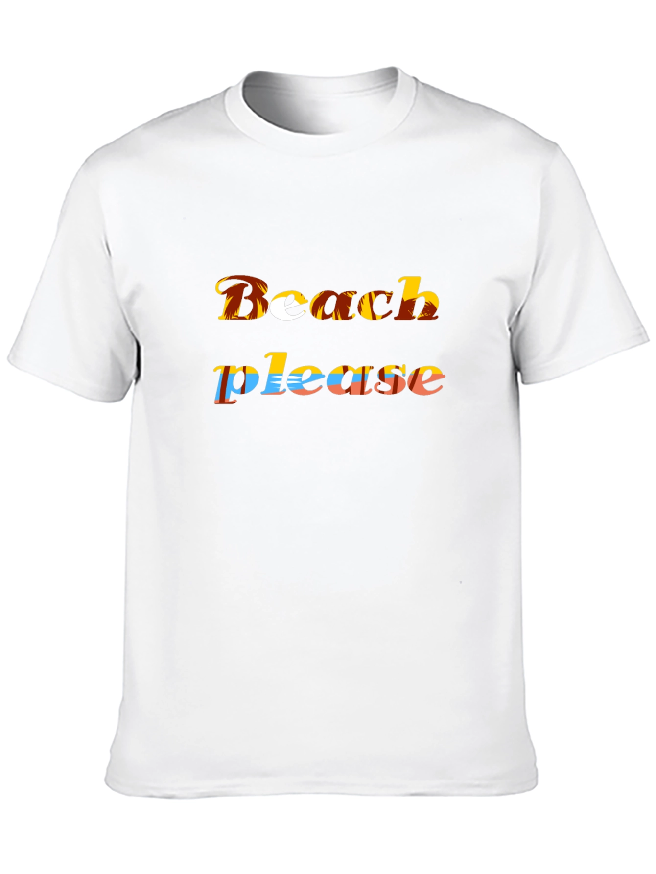 Beach Please Graphic T-Shirt - Black