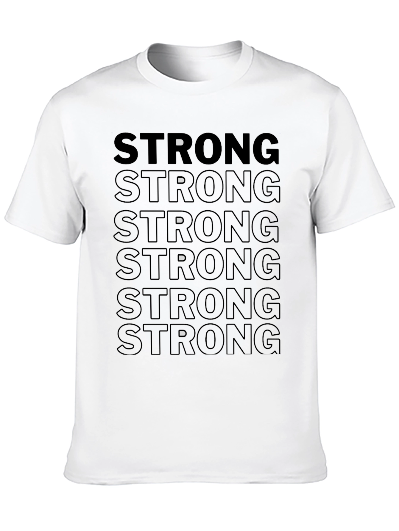 Strong Graphic Print Black T-Shirt