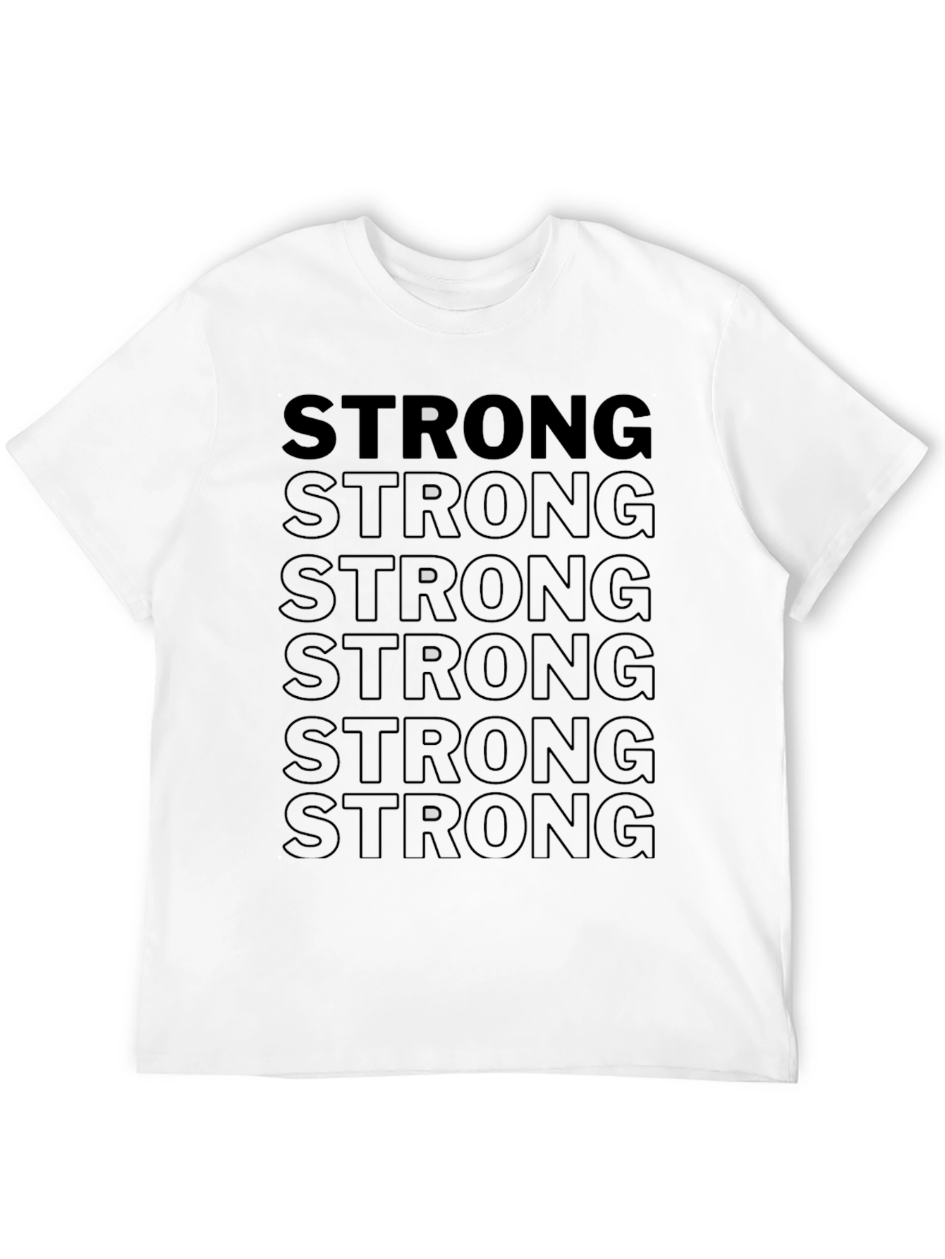 Strong Graphic Print Black T-Shirt