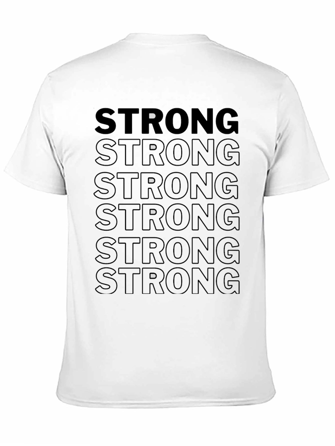 Strong Graphic Print Black T-Shirt