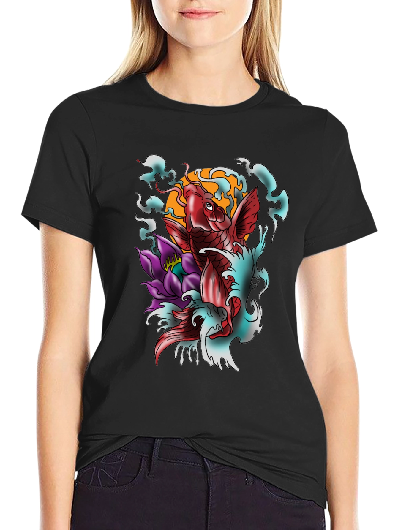 Koi Fish Tattoo Graphic T-Shirt