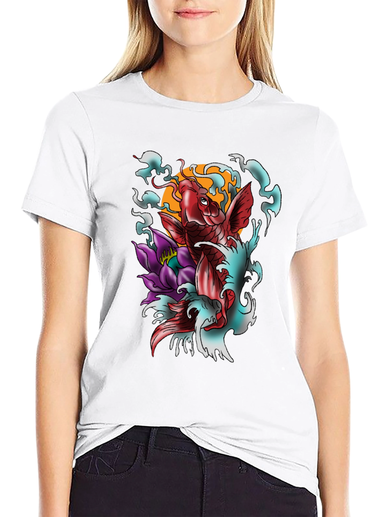 Koi Fish Tattoo Graphic T-Shirt
