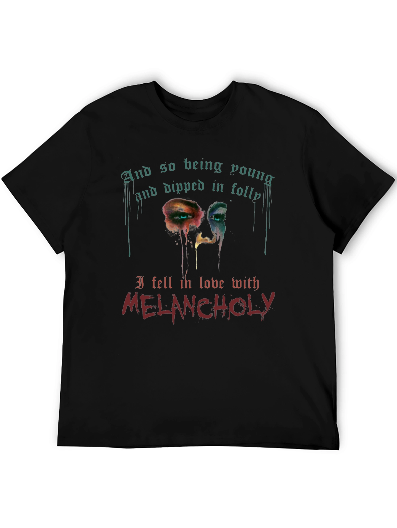 Melancholy Graphic Tee - Unisex Black T-Shirt