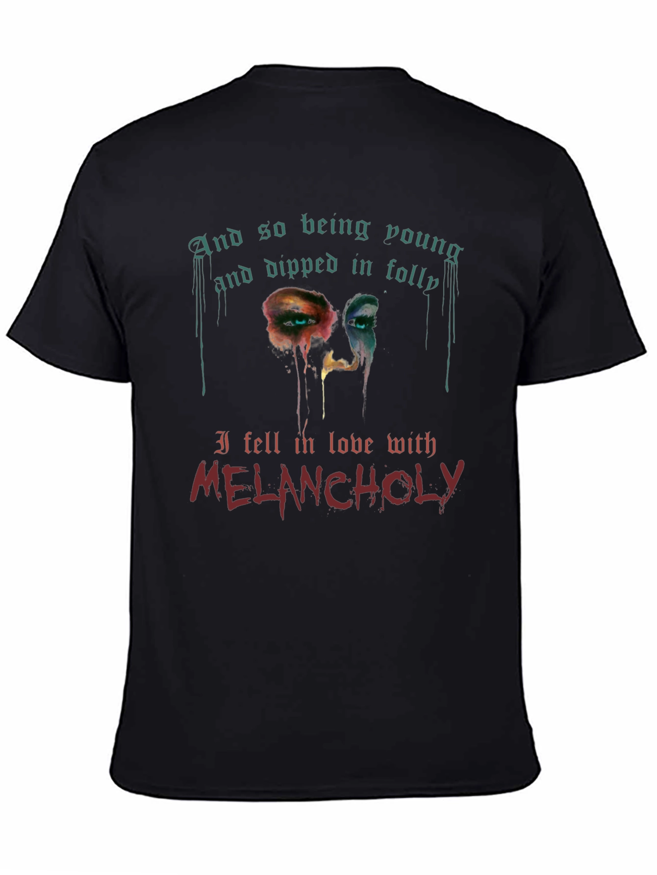 Melancholy Graphic Tee - Unisex Black T-Shirt