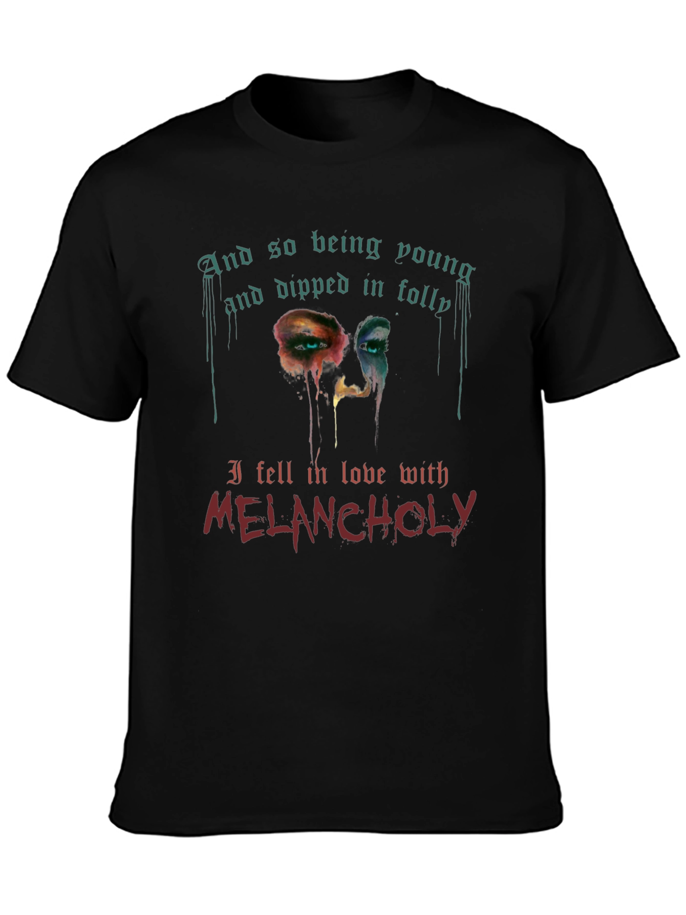 Melancholy Graphic Tee - Unisex Black T-Shirt