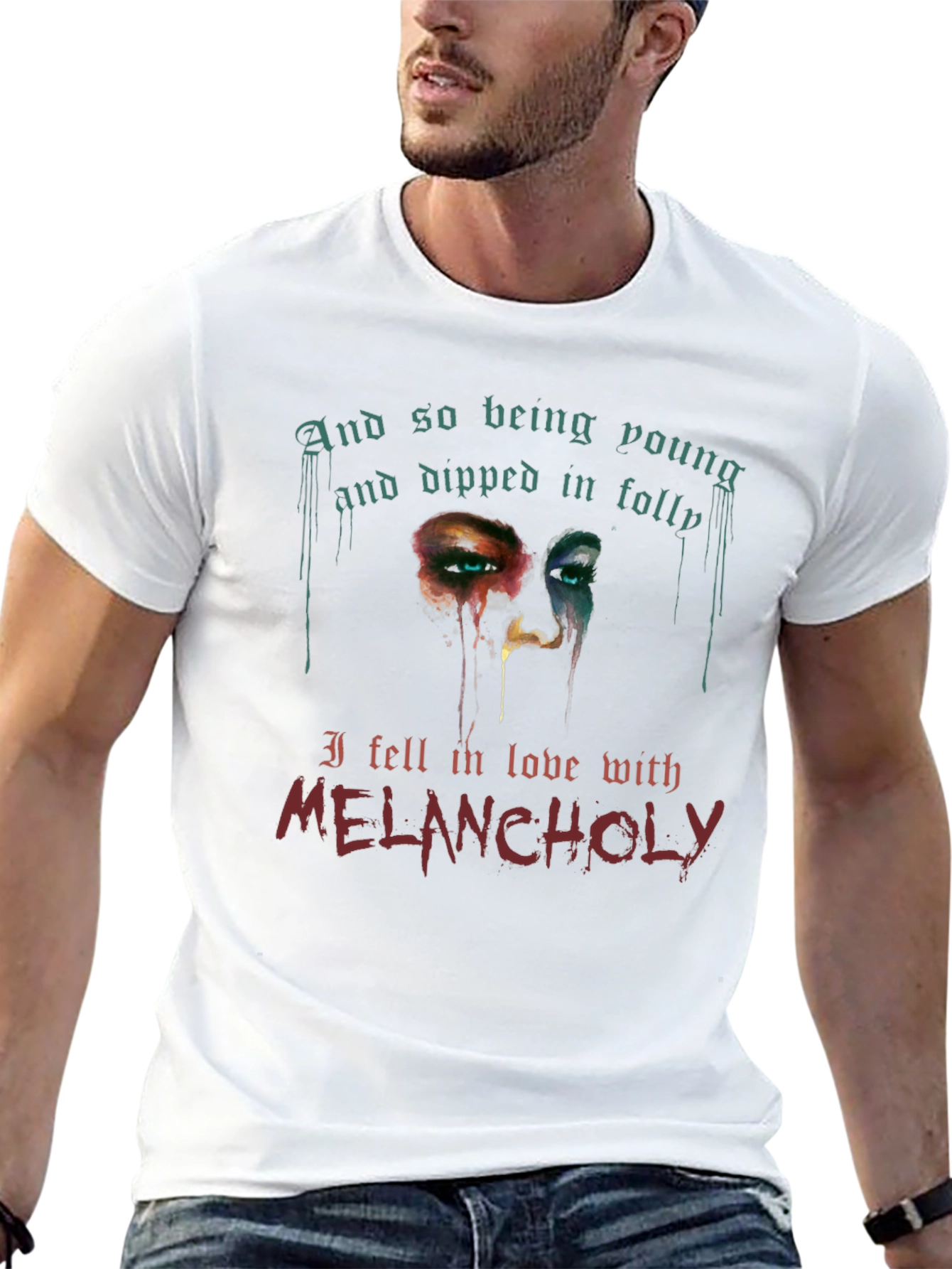 Melancholy Graphic Tee - Unisex Black T-Shirt