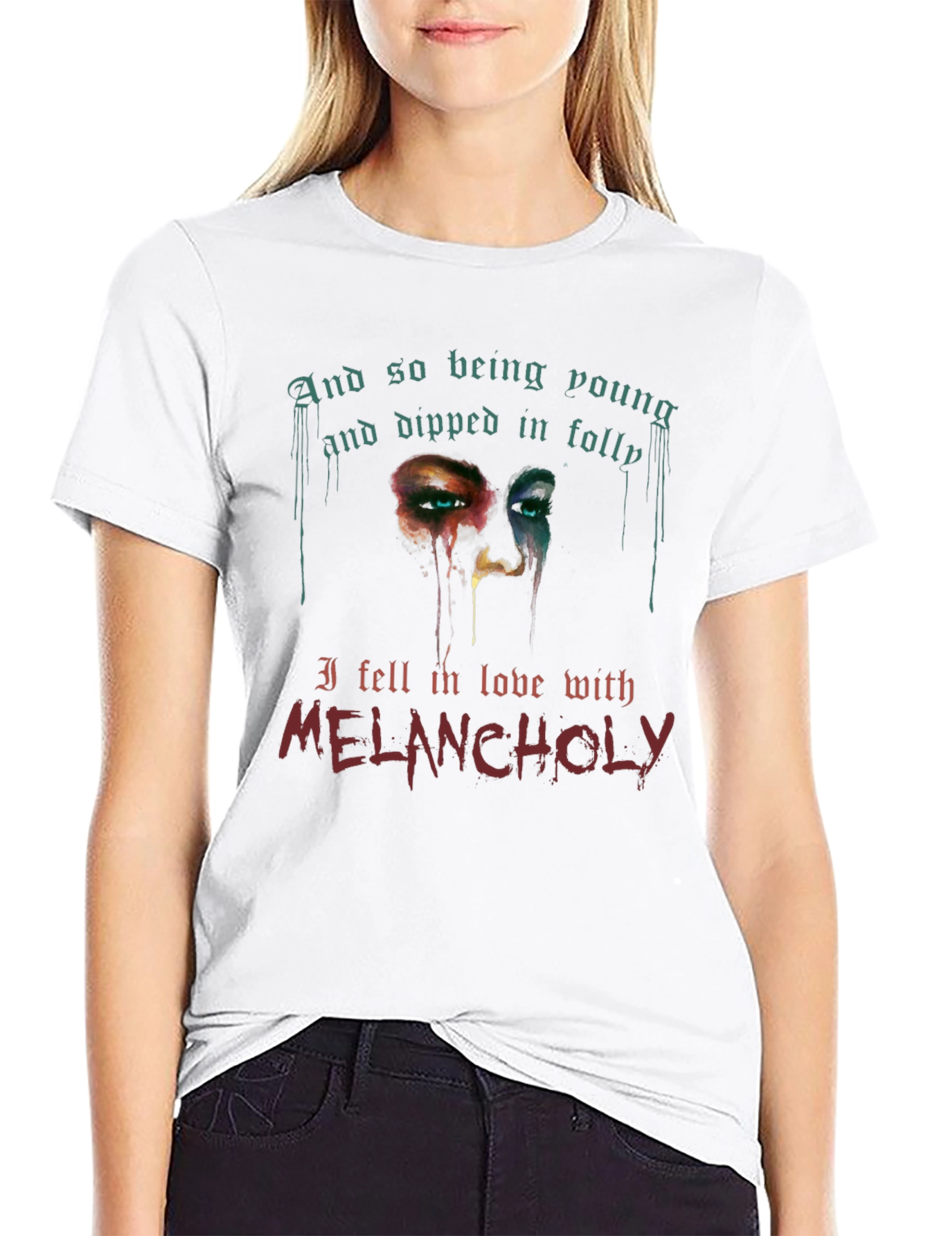 Melancholy Graphic Tee - Unisex Black T-Shirt