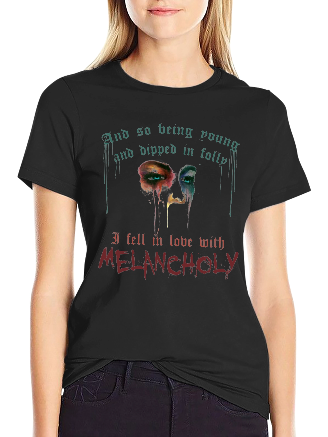 Melancholy Graphic Tee - Unisex Black T-Shirt