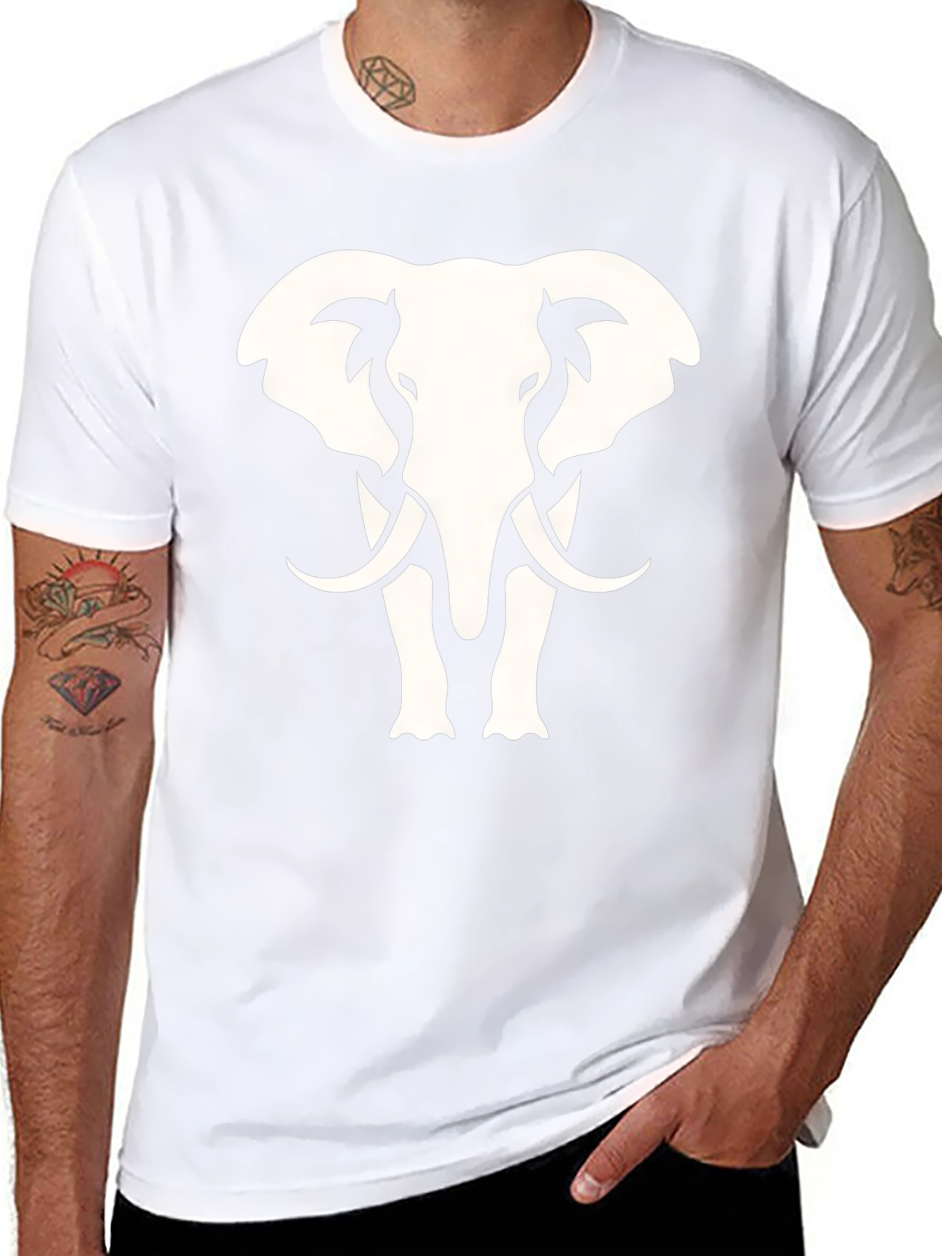 Elephant Graphic Print Tee - Stylish Unisex T-Shirt