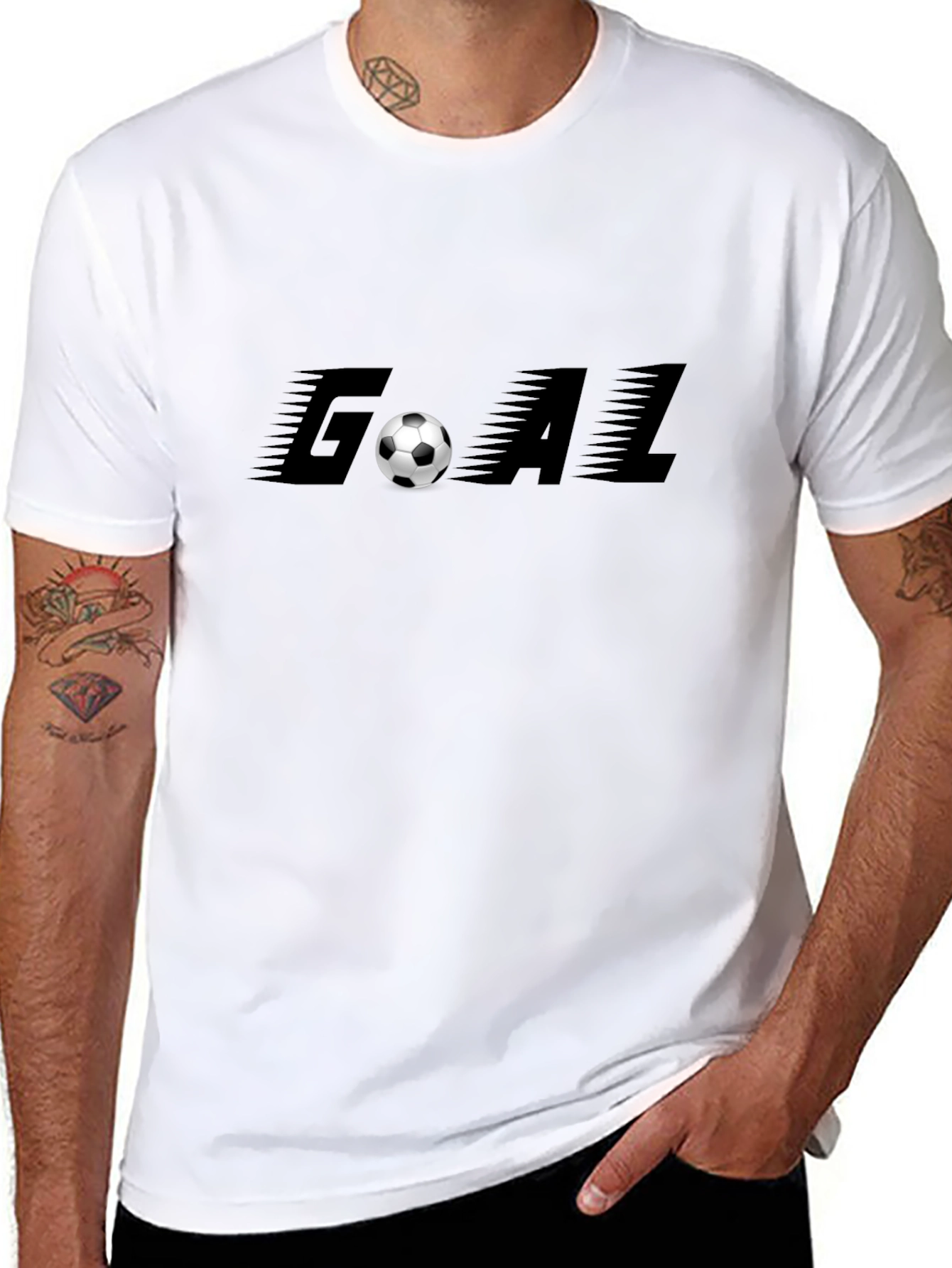 Goal Soccer Black T-Shirt