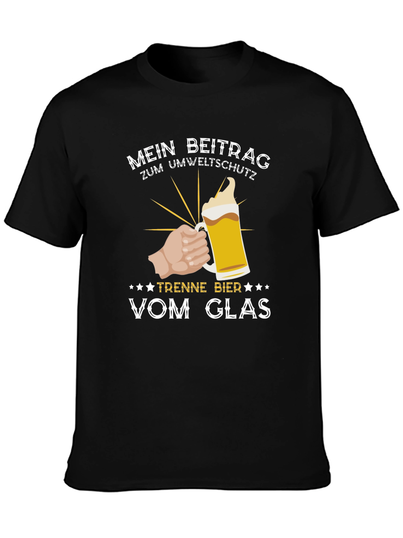 Mein Beitrag Zum Umweltschutz Funny Beer Lover T-Shirt