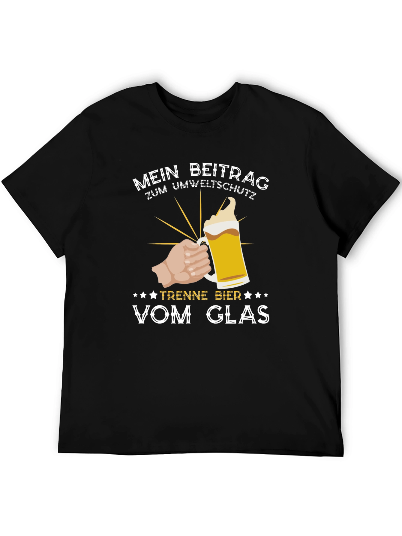 Mein Beitrag Zum Umweltschutz Funny Beer Lover T-Shirt