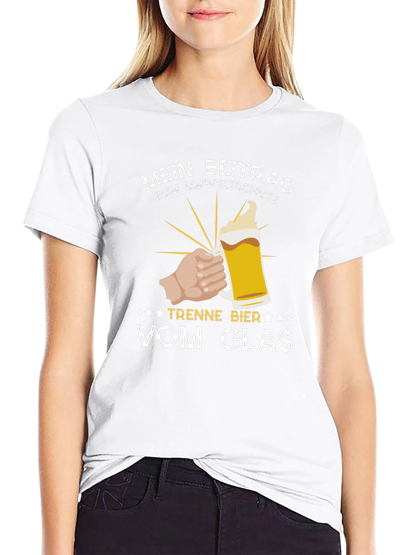 Mein Beitrag Zum Umweltschutz Funny Beer Lover T-Shirt