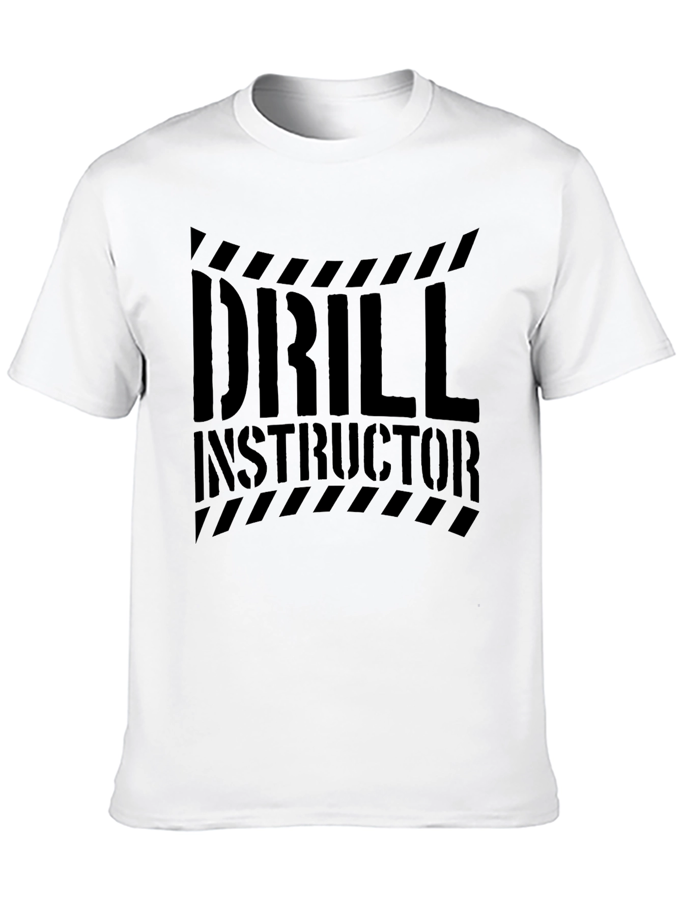 Drill Instructor Graphic Print Black T-Shirt