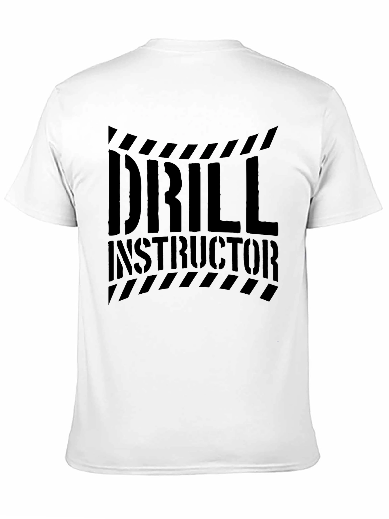 Drill Instructor Graphic Print Black T-Shirt