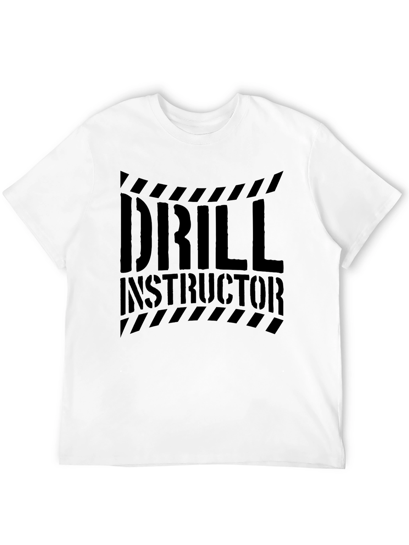 Drill Instructor Graphic Print Black T-Shirt