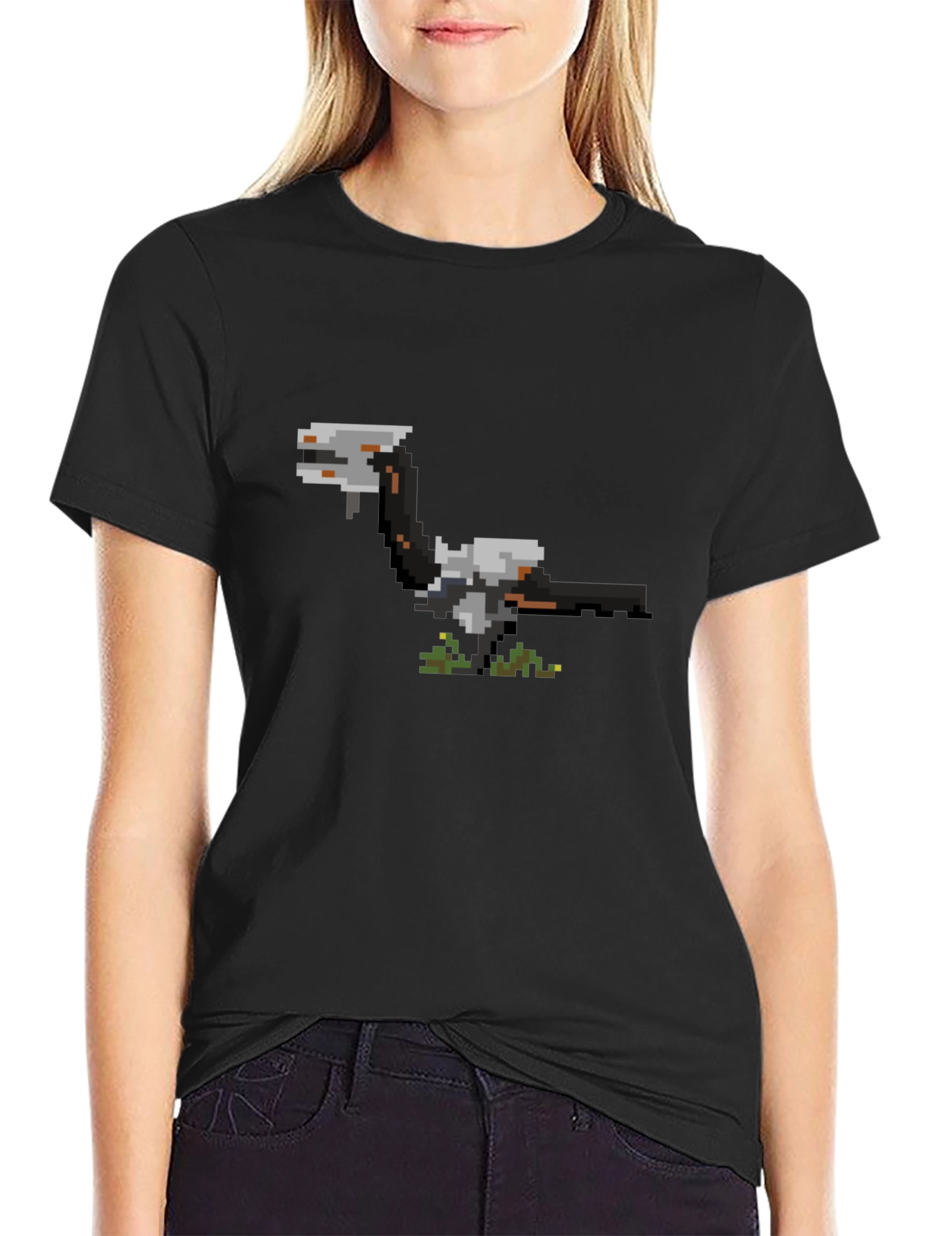 Pixelated Mechanical Bird T-Shirt - Unique Graphic Tee