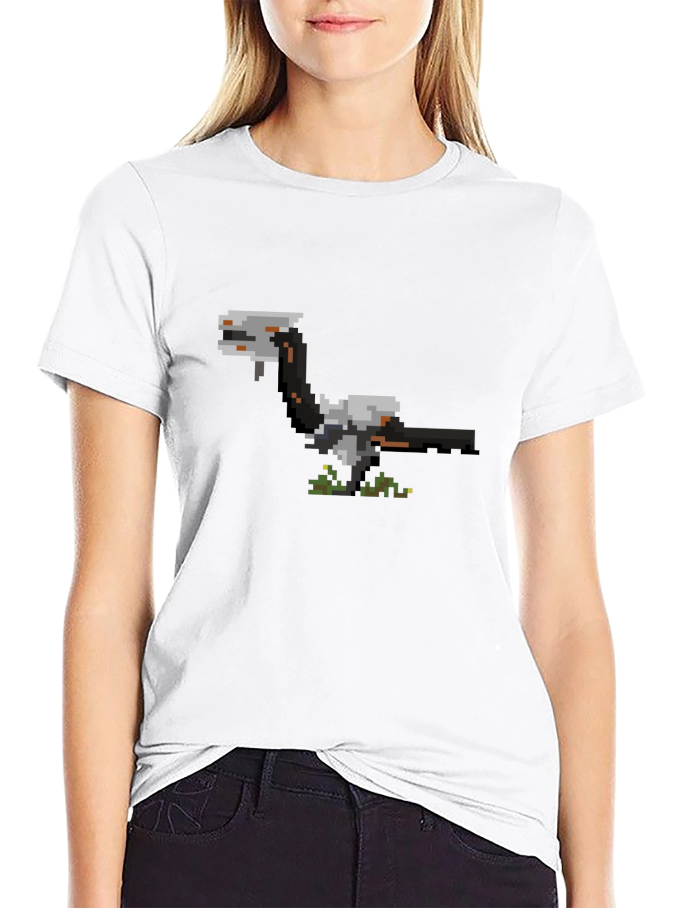 Pixelated Mechanical Bird T-Shirt - Unique Graphic Tee