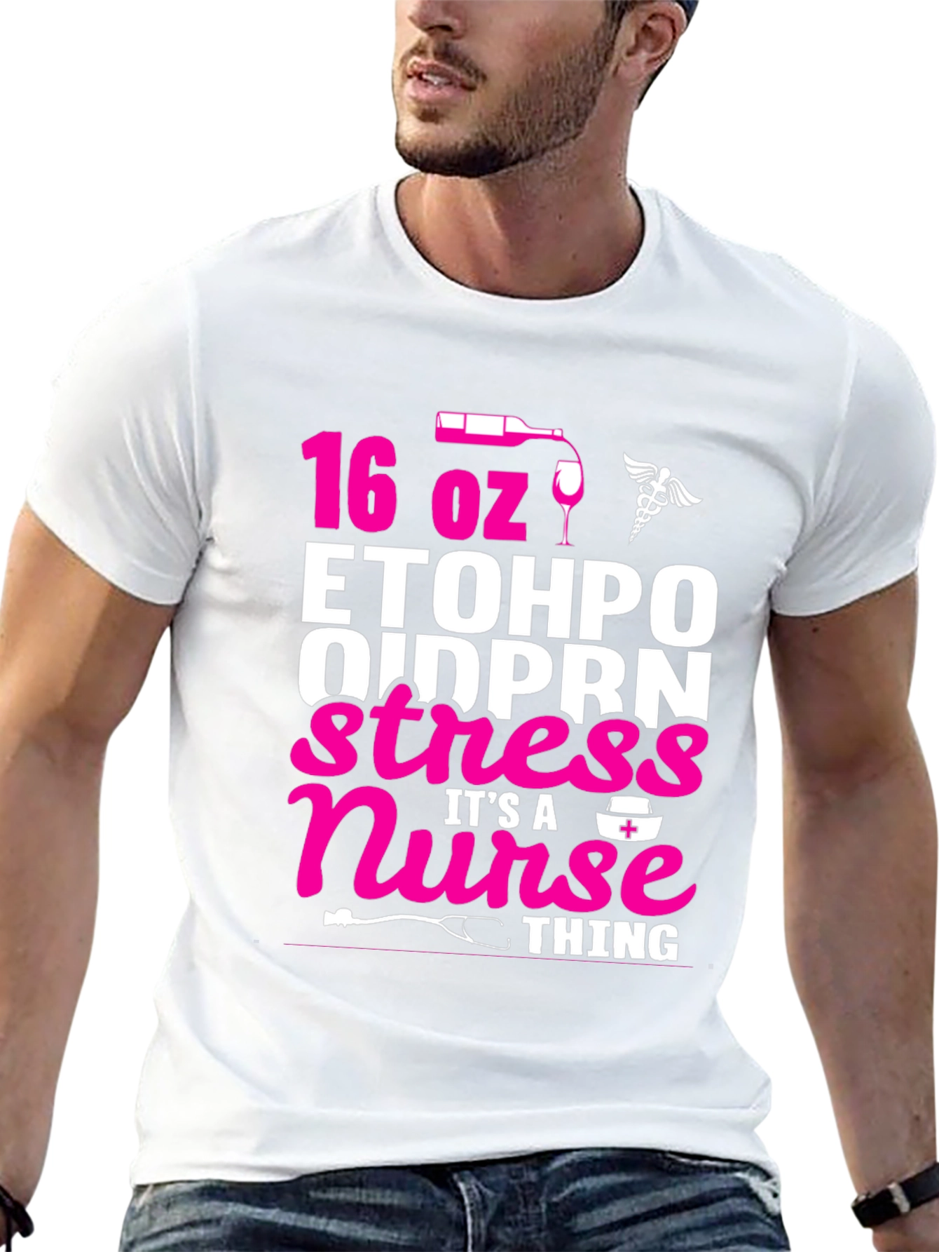 16 oz ETOH PO Nurse Stress Relief T-Shirt