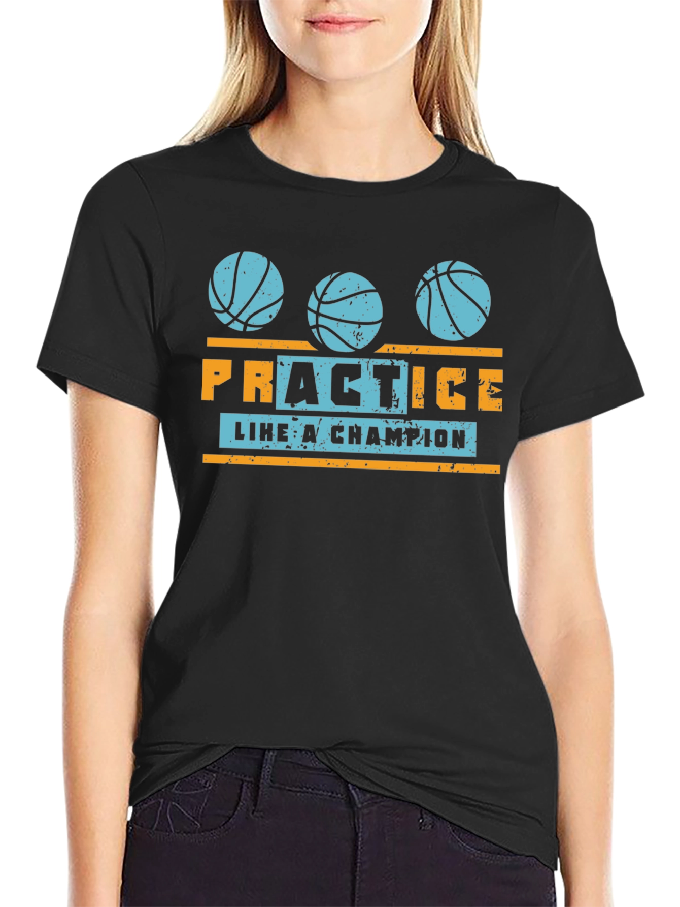 Basketball Practice Like a Champion Graphic T-Shirt