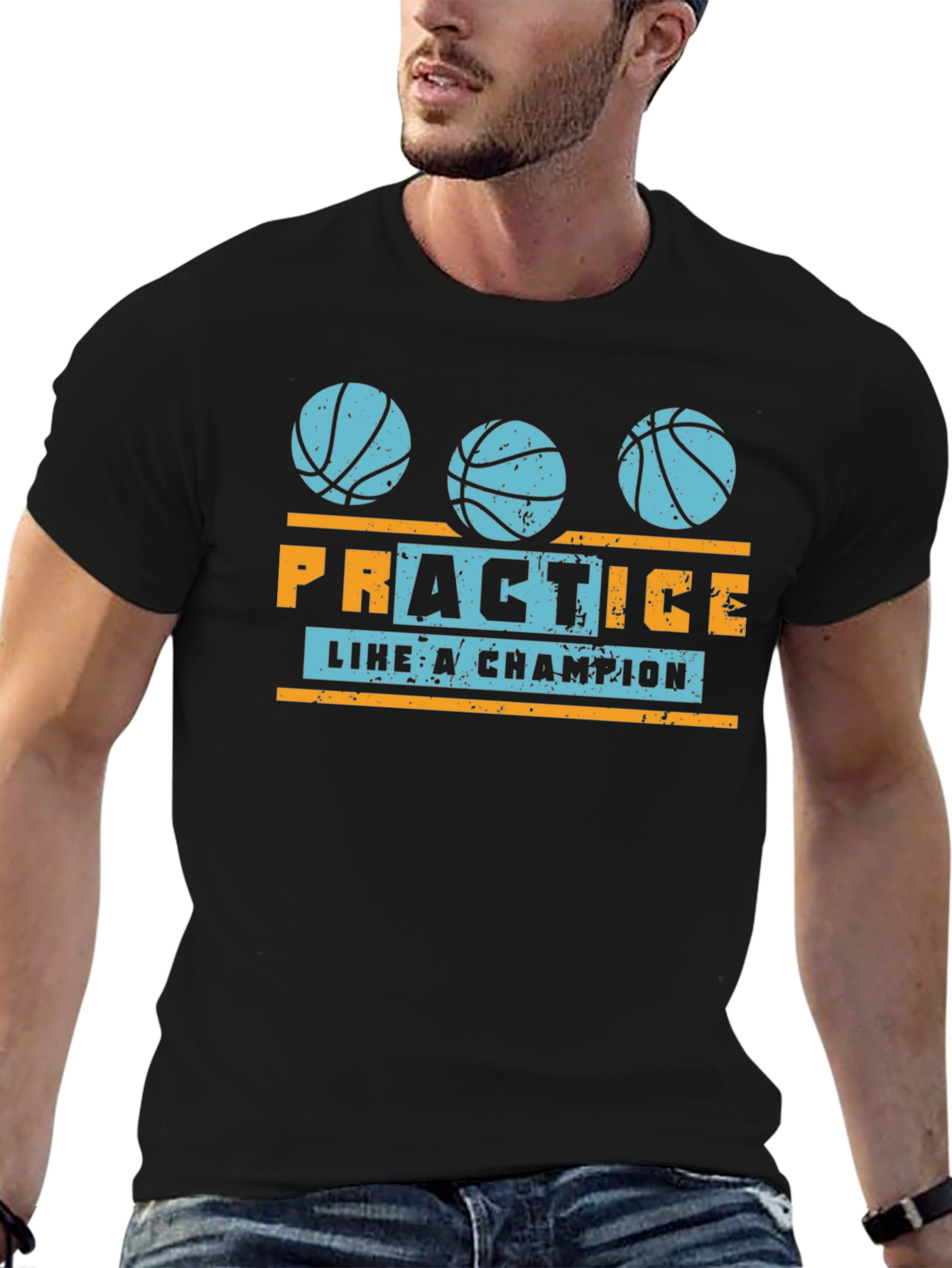Basketball Practice Like a Champion Graphic T-Shirt