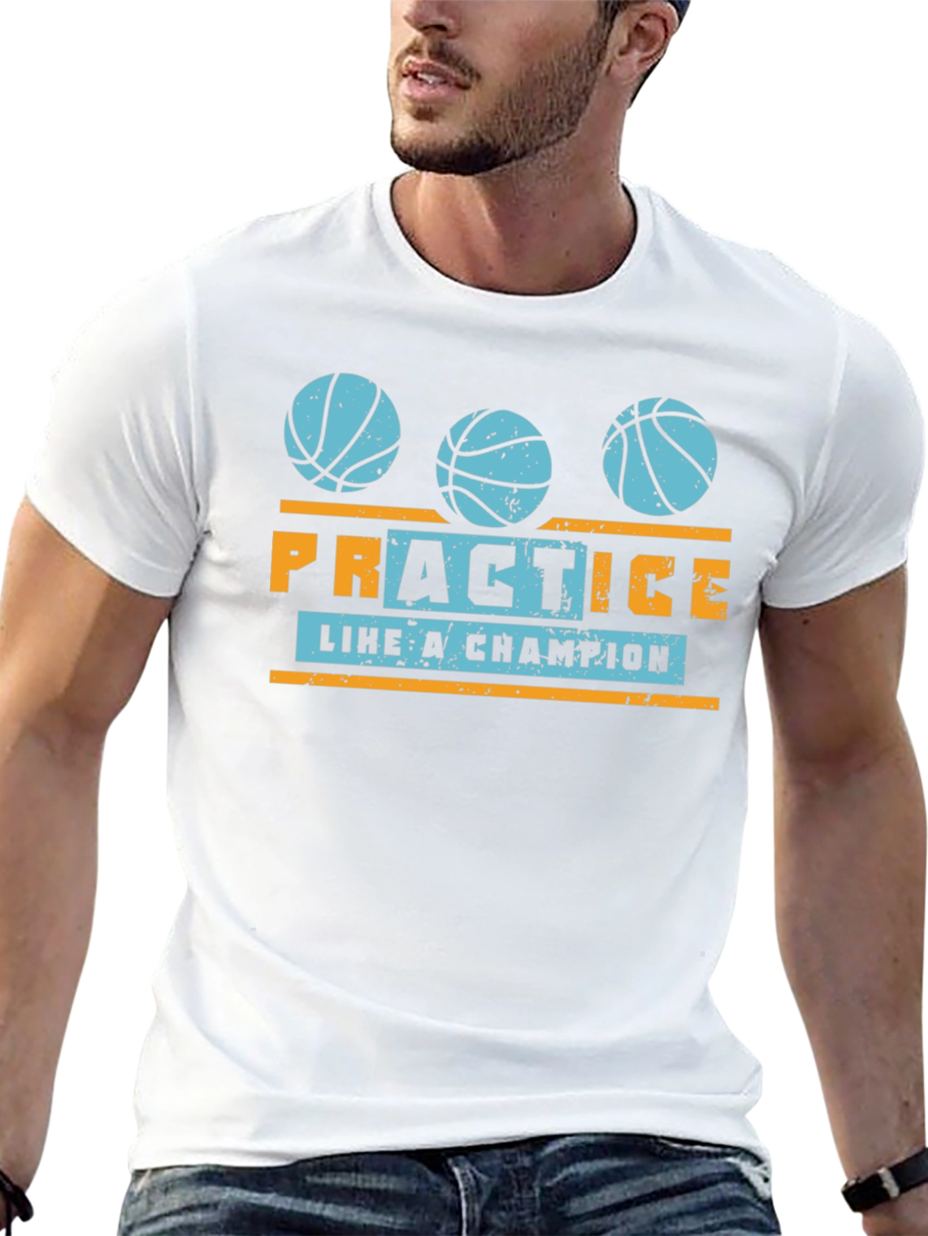 Basketball Practice Like a Champion Graphic T-Shirt