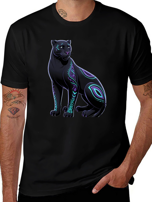 Black Panther Graphic Tee - Cool Animal Design