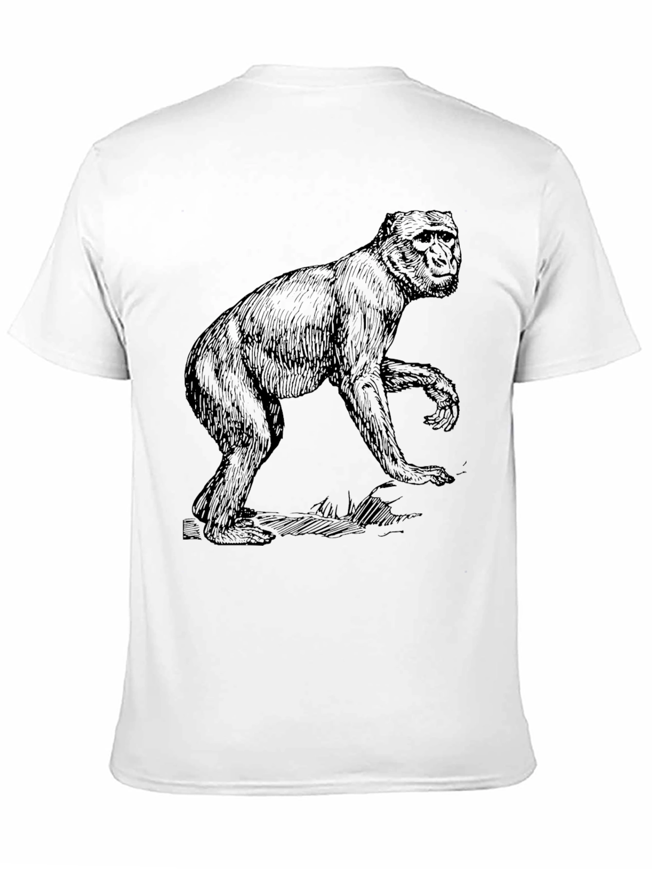 Retro Monkey Graphic Black T-Shirt