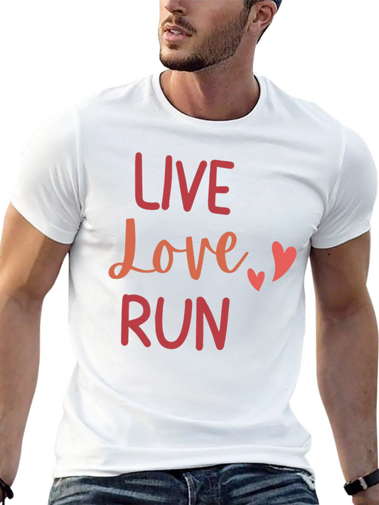 Live Love Run Graphic Tee - Black Casual T-Shirt