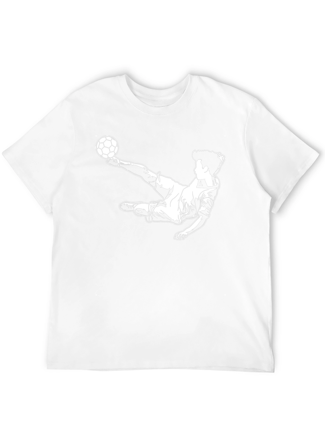 Soccer Player Graphic T-Shirt - Black Cotton Tee
