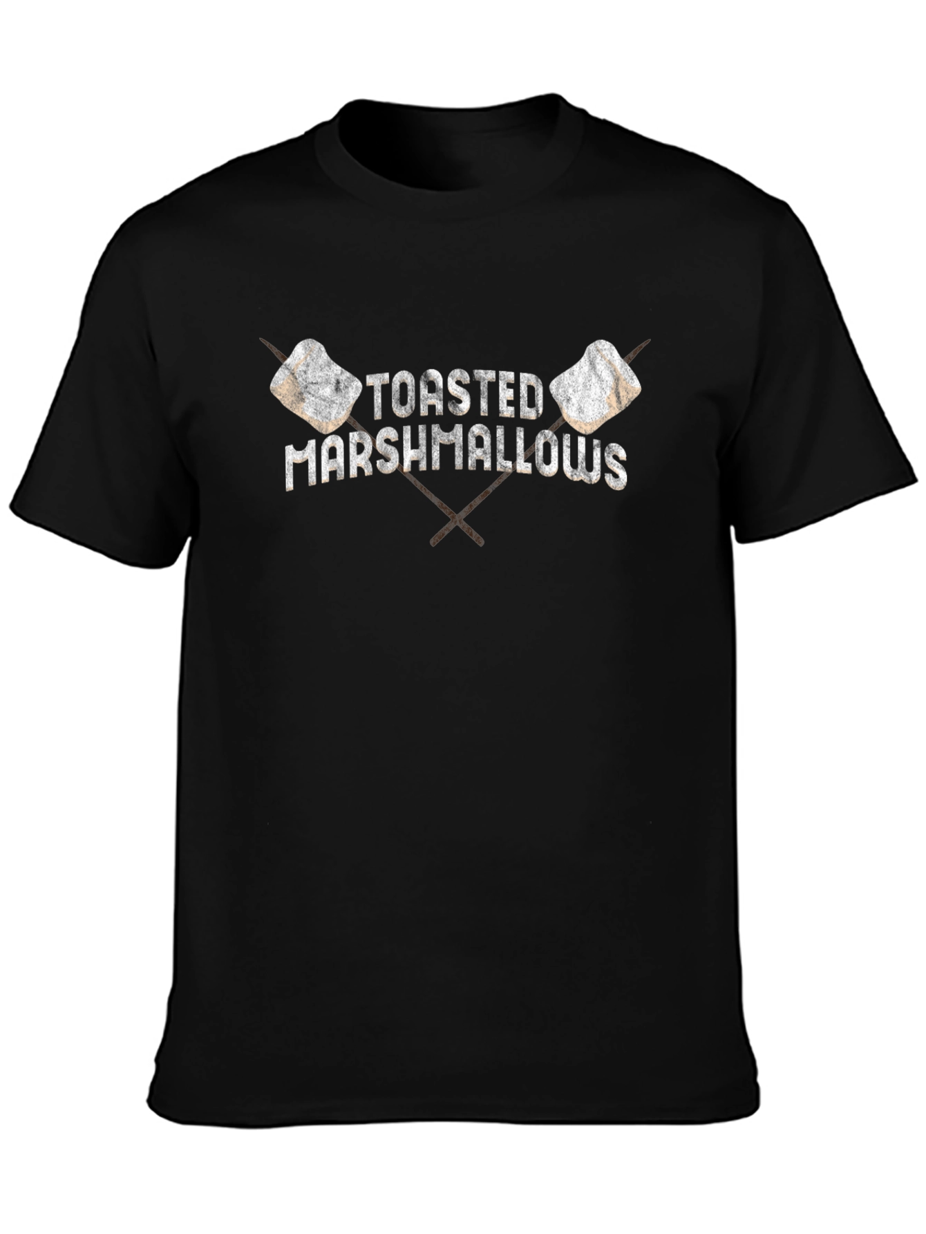 Toasted Marshmallows Graphic T-Shirt - Black Cotton Tee