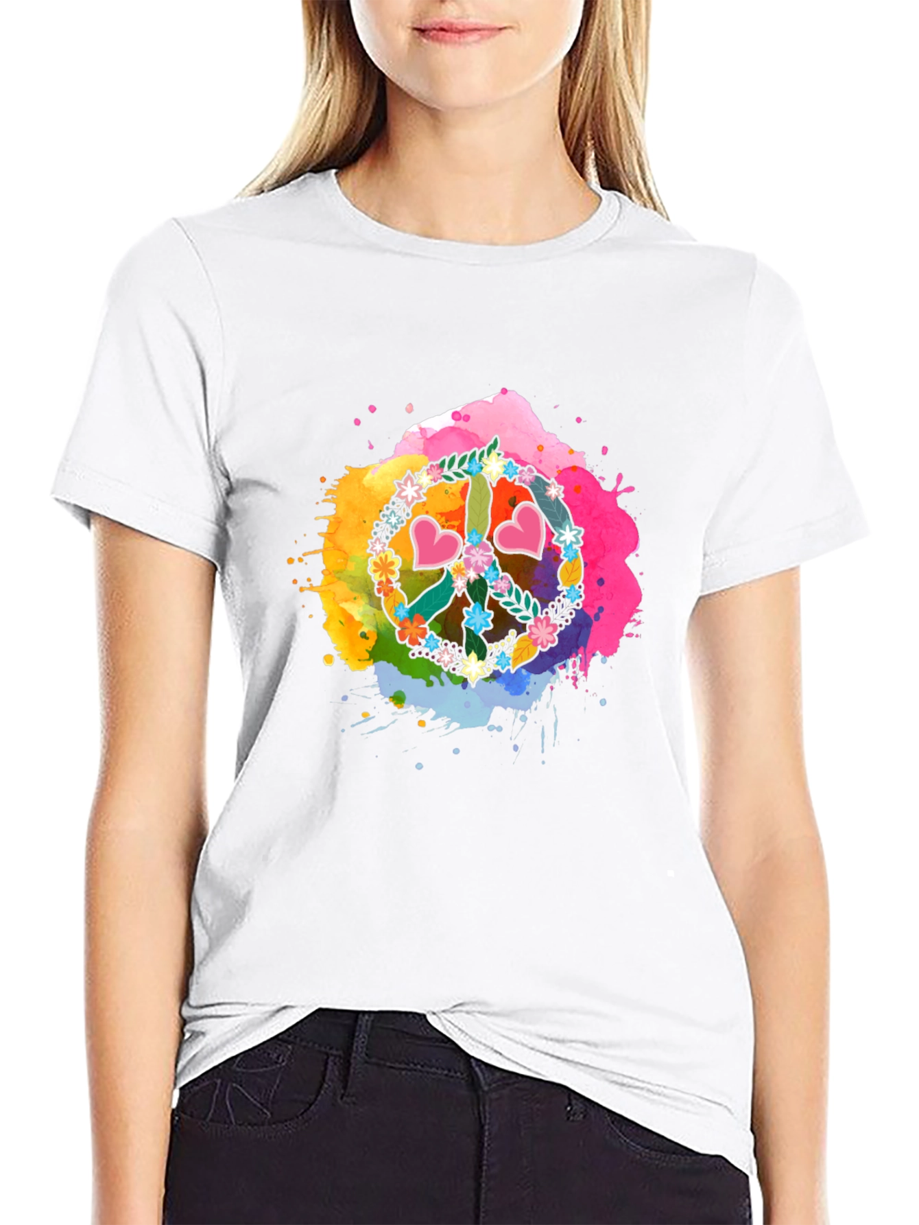 Peace Sign Watercolor T-Shirt