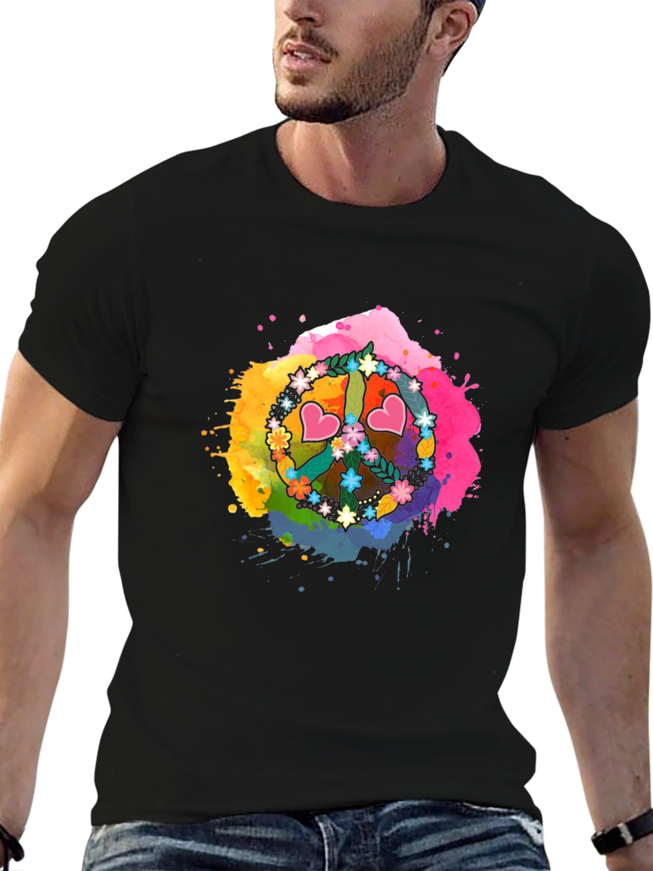 Peace Sign Watercolor T-Shirt
