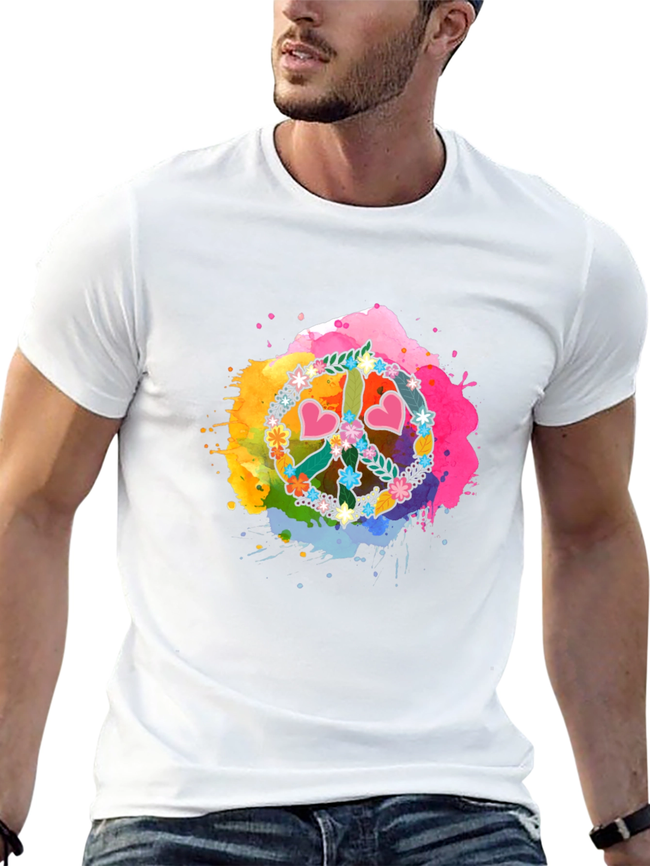 Peace Sign Watercolor T-Shirt