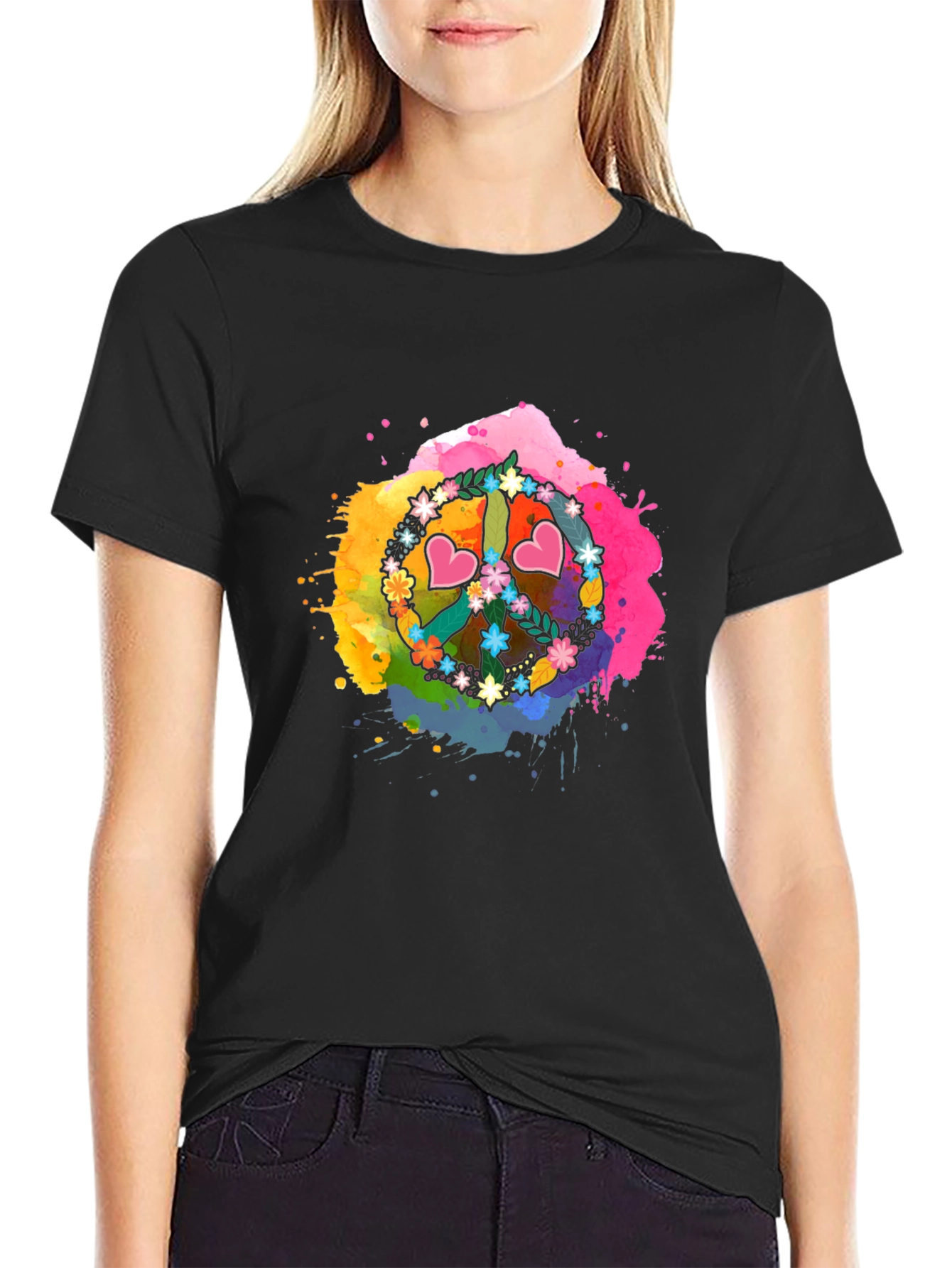 Peace Sign Watercolor T-Shirt