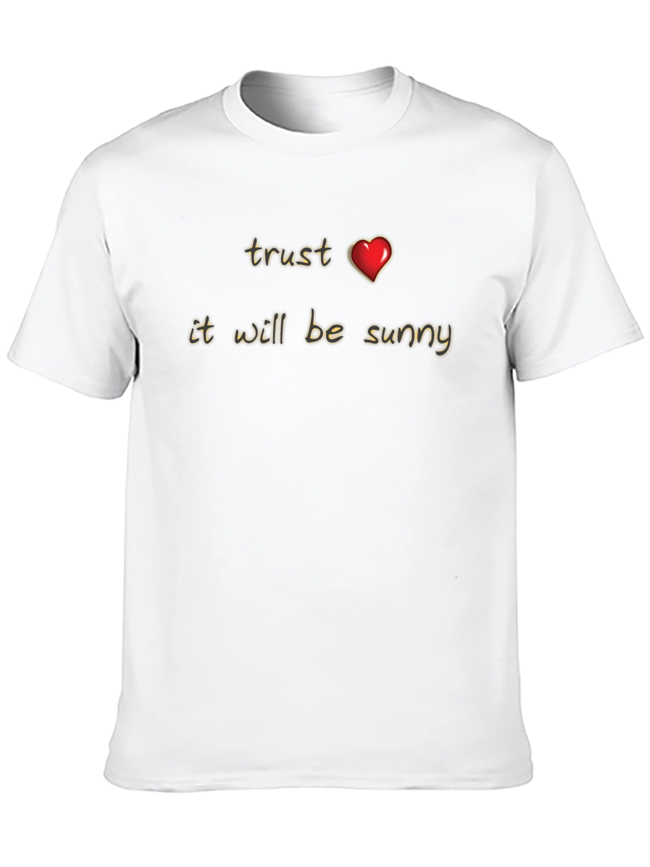Trust Heart It Will Be Sunny Black Graphic Tee