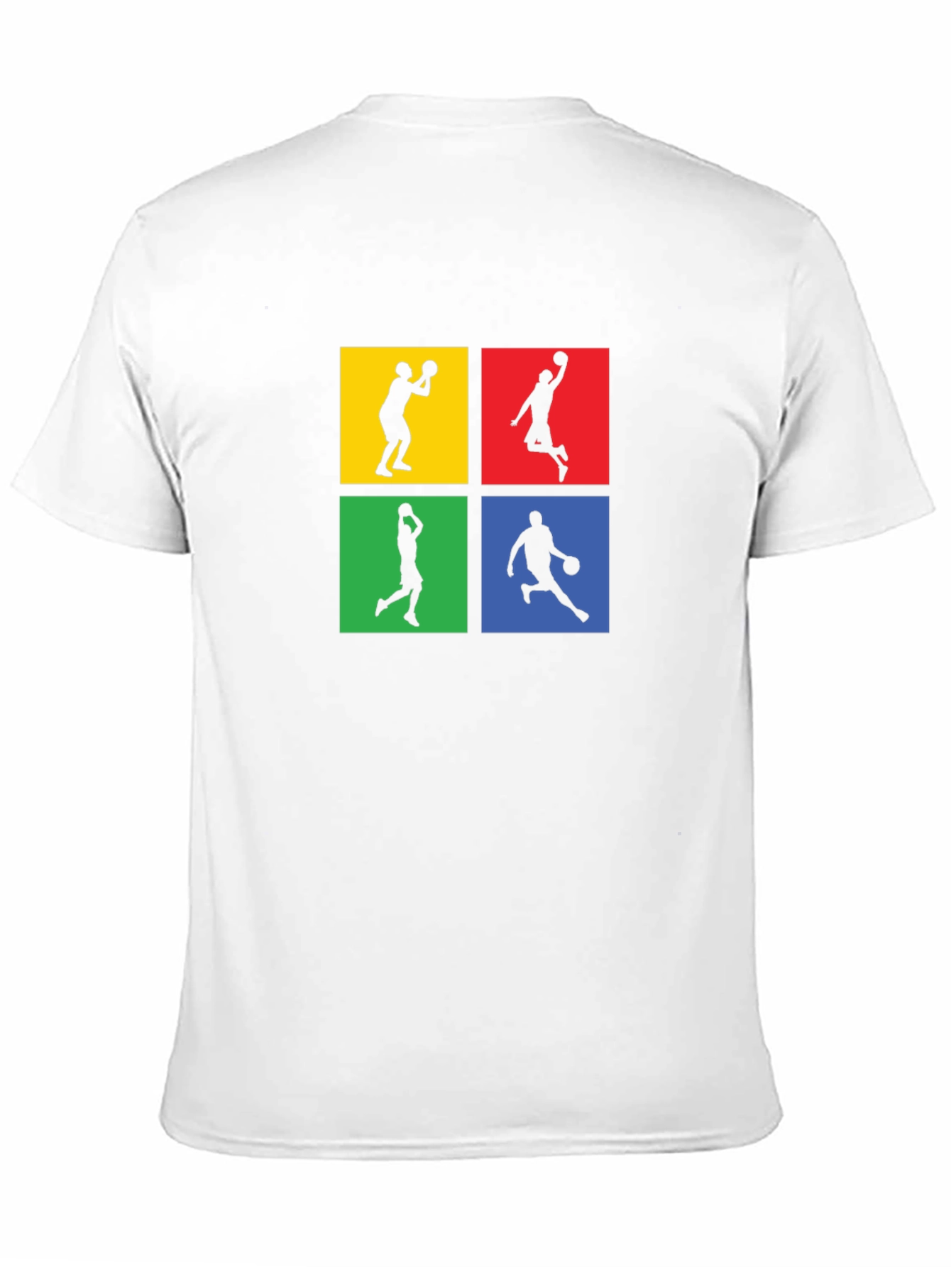 Basketball Silhouette Graphic Tee - Black