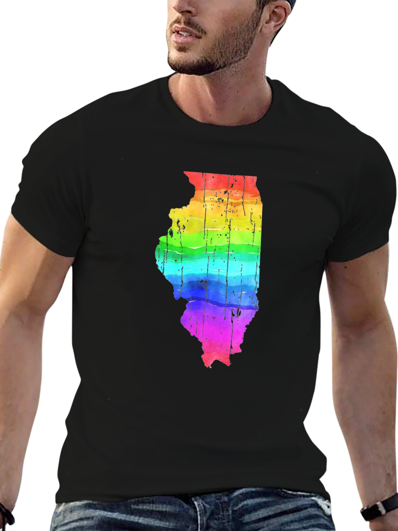 Rainbow Illinois State Pride T-Shirt