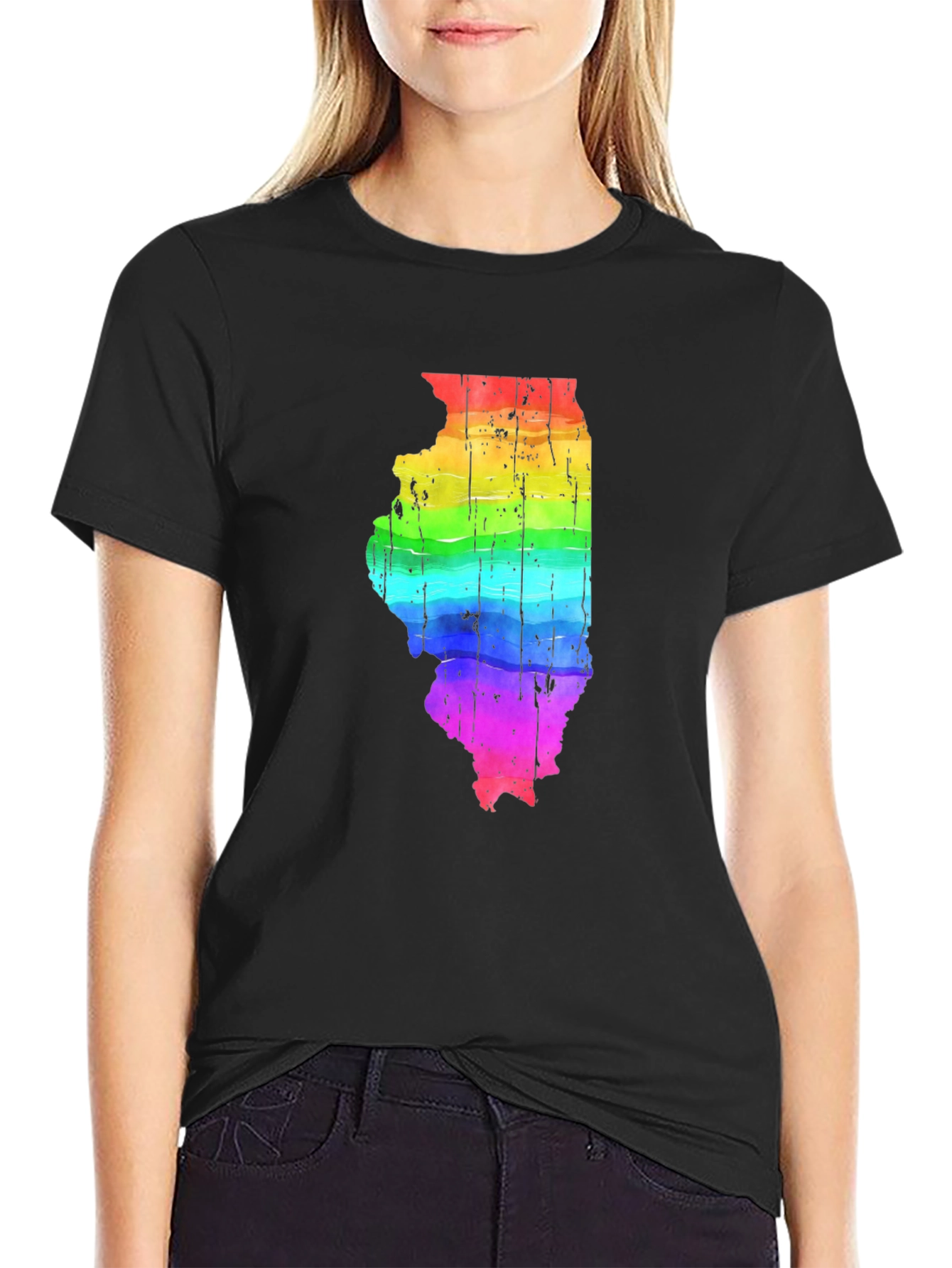 Rainbow Illinois State Pride T-Shirt