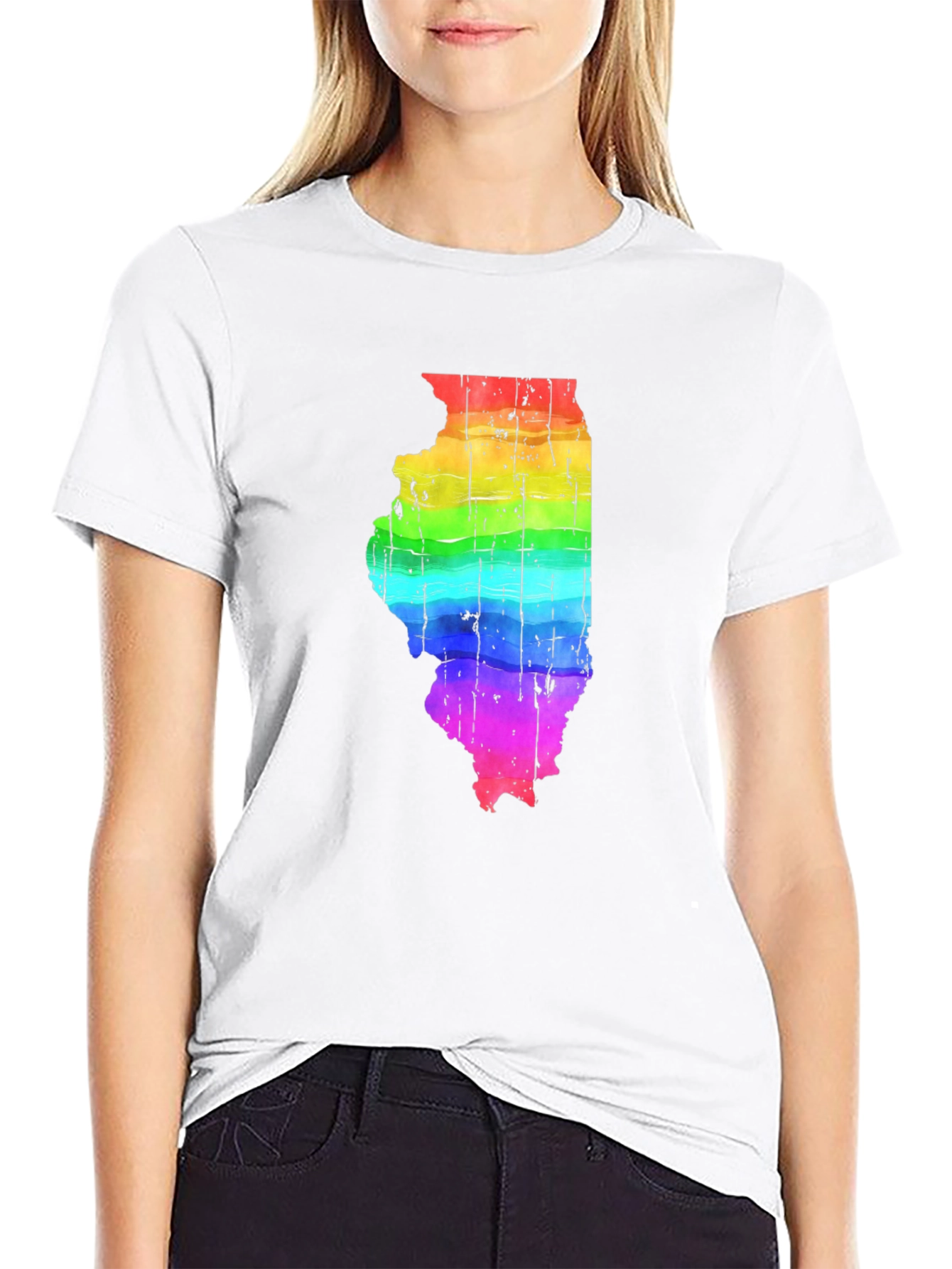 Rainbow Illinois State Pride T-Shirt