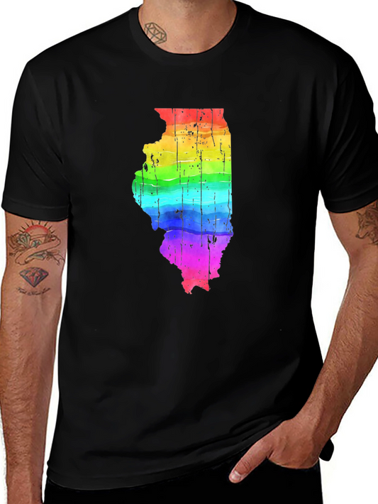 Rainbow Illinois State Pride T-Shirt