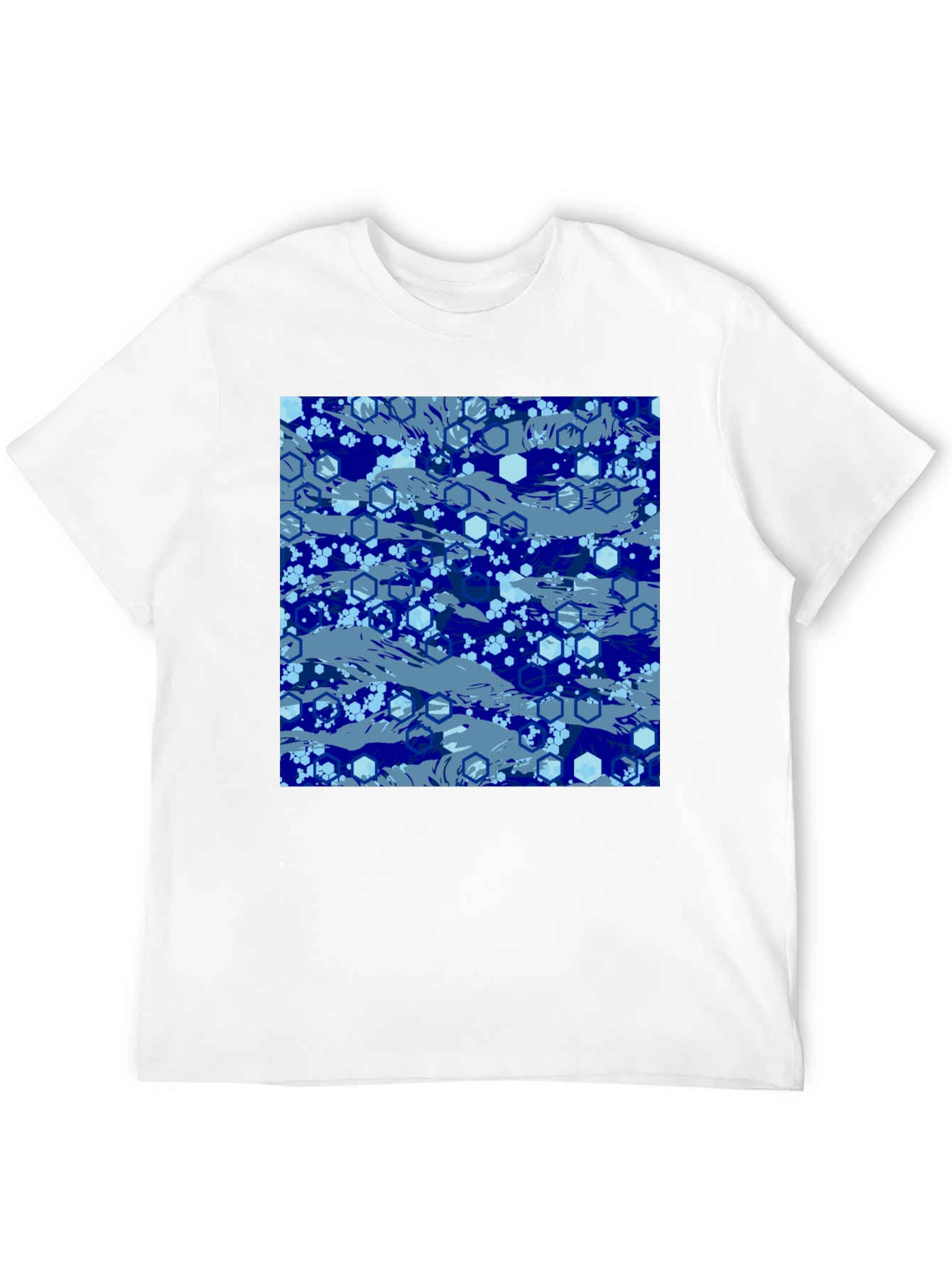 Blue Hexagon Camo T-Shirt